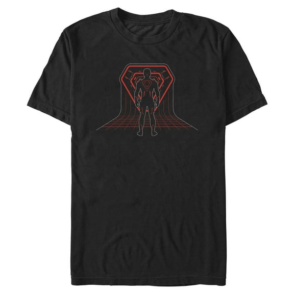Mens Tron: Ares Silhouette Blueprint World Badge T Shirt
