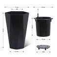 thumbnail image 4 of M optimized 22.5 Inch Tall Planters Set of 2 Large Flower Pot Outdoor and Indoor with 2 Trays and a Water Level Monitor and Wheels for Patio, Porch, Living Room, Home Office, 4 of 9