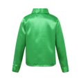 thumbnail image 2 of Manyakai Kids Boys Sequins Long Sleeve Button Down Shirt Jazz Hip Hop Street Dance Glitter Top Green 4-5, 2 of 7