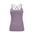 thumbnail image 4 of fatyb Yoga Tank Tops for Women Built in Bra Strappy Back Sports Tops Padded Workout Tanks Activewear, 4 of 5