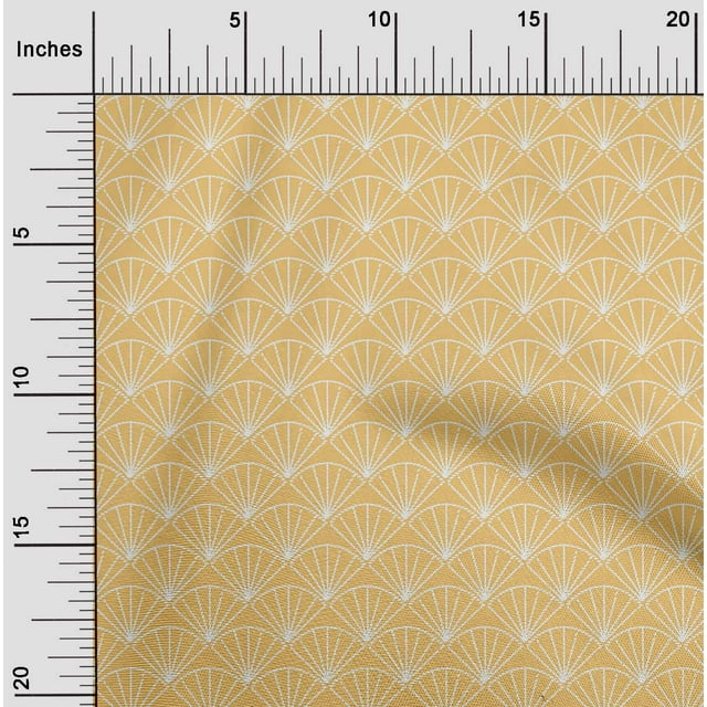 oneOone Georgette Viscose Fabric Shell Geometric Sashiko Printed Craft Fabric BTY 42 Inch Wide
