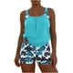 thumbnail image 4 of Traje de baño de dos piezas para mujer, tankini, estampado de hojas, bikini dividido, traje de baño de dos piezas para mujer, tankinis, trajes de baño de 2 piezas para mujer, trajes de baño para mujer, 4 of 6