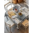 thumbnail image 2 of Spring Tulips Flower Suqare Tablecloth - 60 x 60 Inch, Vintage Floral Barn Doors Rustic Beige Waterproof & StainResistant Tablecloth, Washable Oil-proof Table Cover for Dining/Party/Wedding/Buffet, 2 of 9