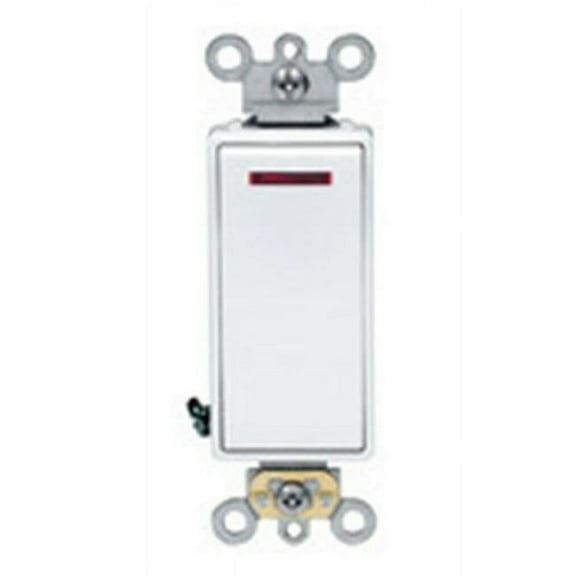 20 Amp Decora Plus Rocker Pilot Switch, White