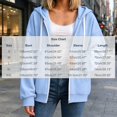 thumbnail image 4 of Women's Full Zip Hoodie, Oversized Long Sleeve Hooded Sweatshirt with Pockets, Casual Lightweight Zip Up Jacket, 4 of 7