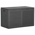 thumbnail image 1 of vidaXL Garden Storage Box 180L Black PP Rattan, 1 of 5