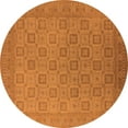 thumbnail image 1 of Ahgly Company Indoor Round Oriental Orange Industrial Area Rugs, 3' Round, 1 of 4
