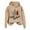 Khaki, variant on Merry Christmas Hoodies for Women 2025 Long Sleeve Holiday Graphic Hooded Sweatshirt Pullover Tops
