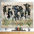thumbnail image 2 of Designart 'Dairy cow on field' Farmhouse Animal Painting Print on Natural Pine Wood, 2 of 5