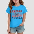 thumbnail image 2 of TOWED22 Boys Girls Graphic 4th of July Shirts Funny American Flag Tshirts Kids Short Sleeve Tees 5-12 Years（Blue,2-3 Y）, 2 of 4