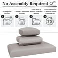 thumbnail image 5 of AECOJOY Outdoor Cushions, 4 inch Patio Cushions for Outdoor Furniture, Replacement Cushions Fits 7-Seats Sectional Rattan Conversation Set, Splashproof, Memory Foam Cushions and Covers in Light Grey, 5 of 7