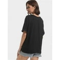 thumbnail image 7 of Women Oversized T-Shirt Loose Fit Workout Tops Short Sleeve Gym Basic Tee Shirt, 7 of 7
