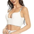 thumbnail image 3 of Sujetador con espalda baja para mujer, sujetador sin espalda con escote profundo en forma de U y tirantes transparentes convertibles, 3 of 5