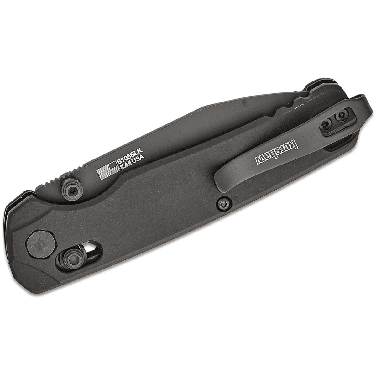 Kershaw Bel Air Manual Open DuraLock MagnaCut Reverse Tanto Blade EDC Folding Pocket Knife - Black