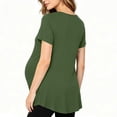 thumbnail image 6 of WAGUTH Women's Nursing Tops for Breastfeeding Double Layer Maternity Shirts Short Sleeve Crew Neck Pregnancy Outfits,Green,M, 6 of 6