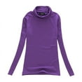 thumbnail image 1 of Femmes à Manches Longues Col Roulé Équipage Stretch T-Shirt Couche Top, 1 of 7