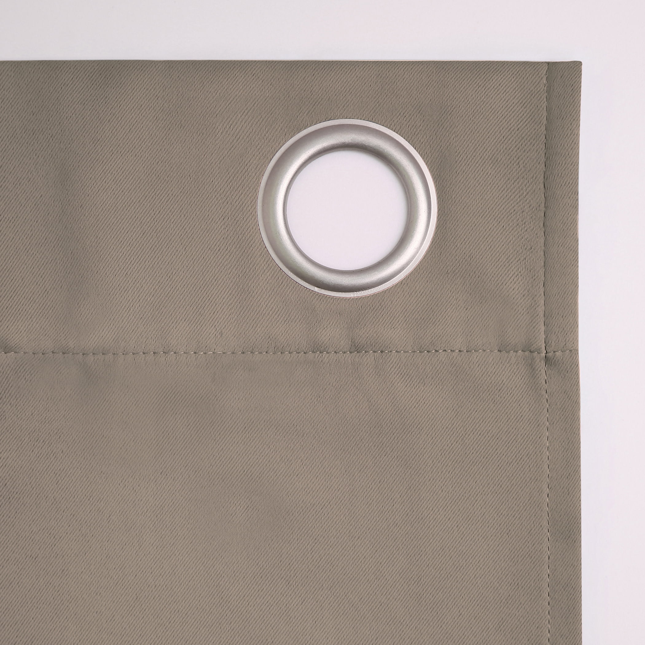 Sun Zero Oslo Extreme 100% Blackout Grommet Curtain Panel, 52"X84", Mushroom, 1-Piece Single Panel