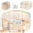 Multicolor, variant on Buballino 8-Panel Kids Safety Fence Set - 100% Solid Pine Wood, 23.2" W x 23.6" H Per Panel, Easy Assembly for Play Areas
