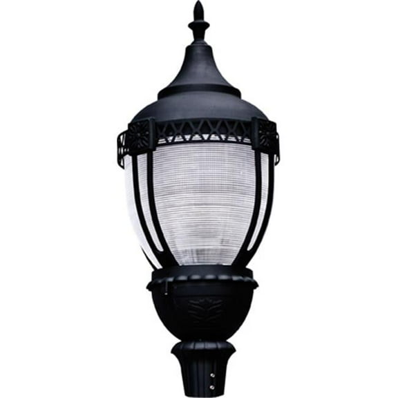 Dabmar Lighting GM916-B 150W 120V Powder Coated Cast Aluminum Post Top Light Fixture with Mogul Base Metal Halide Lamp, Black