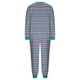 thumbnail image 7 of Womens Pajama Set Fashion Striped Print Lightweight Pajama Sets with Pants Leisure Crew Neck Long Sleeve Sleepwear Summer Pjs for Women, 7 of 7