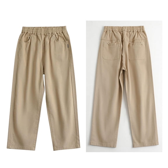 School Uniforms for Girls Dress Pants High Stretchy Skinny Pants with Pockets Boys Khaki Uniform Pants Back To School Outfits Size 7-8 Years