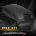 thumbnail image 4 of Center Console Armrest Cover for 2008 2009 2010 2011 2012 Honda Accord Auto Leather Suture Console Lid Cover Replacement (Black), 4 of 10