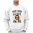 thumbnail image 3 of Thanksgiving Sweatshirts for Men Funny Letter Turkey Face Graphic Pullover Sweatshirt Family Dinner Fall Winter Oversized Long Sleeve Crew Neck Casual Mens Sweatshirts, 3 of 5
