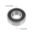 thumbnail image 2 of Uxcell 20x47x14mm 6204-2RS Double Sealed Ball Bearings Chrome Steel 4 Pack, 2 of 5