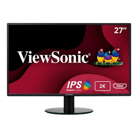 ViewSonic VA2719-2K-SMHD - LED monitor - 27u0022 - 2560 x 1440 WQHD @ 60 Hz - IPS - 300 cd/m������ - 1000:1 - 5 ms - 2xHDMI, DisplayPort - speakers