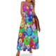 thumbnail image 1 of Vestido de verano con flores retro Vestido sin mangas Ropa de mujer Vestidos largos de mujer, 1 of 7