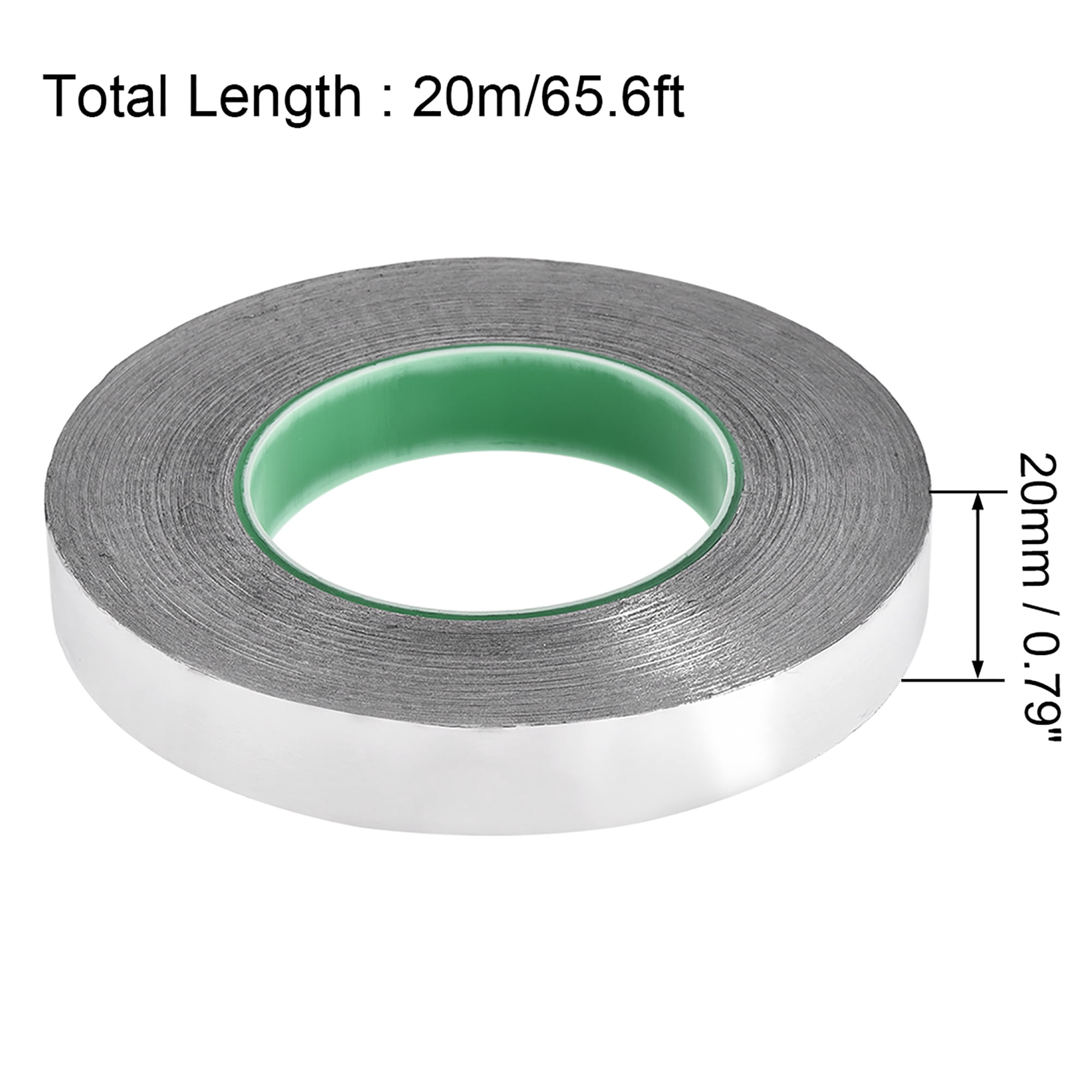 20mm Aluminum Foil Tape High Temperature Tape for HVAC,Patching Hot and Cold Air Ducts Adhesive Tape 50m/164ft
