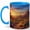 Blue, variant on Desert Sunrise Trail 11oz Ceramic Mug, Western Canyon Coffee Cup