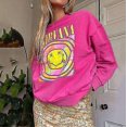 thumbnail image 1 of Nirvana Smiley Face Crewneck Sudadera Heliconia Color Nirvana Sudadera Regalo, 1 of 2