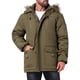 thumbnail image 5 of Abrigo de invierno INSPIRE CHIC para hombres, forrado de felpa, grueso, con capucha, chaqueta en color verde oscuro, 5 of 6