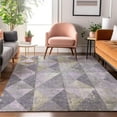 thumbnail image 7 of Addison Rugs Mayfield Premium Machine Washable Transitional Geometric Lavender Rectangle Rug, 9' X 12' Machine Washable Transitional Geometric Lavender Oversized Sherpa Throw Blanket, 7 of 7
