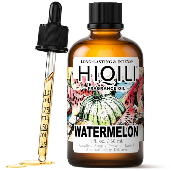 HIQILI Watermelon Fragrance Oil, 30mLPure Fruit Oil for DIY Candle Soap Perfume Making Diffuser