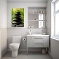 thumbnail image 3 of ZHONGYUTONG Bathroom Zen Canvas Wall Art Zen Stones Picture Print Meditation Spiritual Painting Pebble Artwork for Yoga Decor Framed (12.00" x 18.00"), 3 of 5