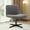 Dark Gray, variant on Cross Office Chair with Wheels Armless Wide Cross Legged Office Chair Mid Back Modern Home Office Desk Chair Swivel Adjustable Vanity Chair Computer Chair