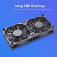 thumbnail image 6 of 120Mm 5V USB Powered PC Router Dual Fans with Speed Controller High Airflow Cooling Fan for Router Modem Receiver, 6 of 6