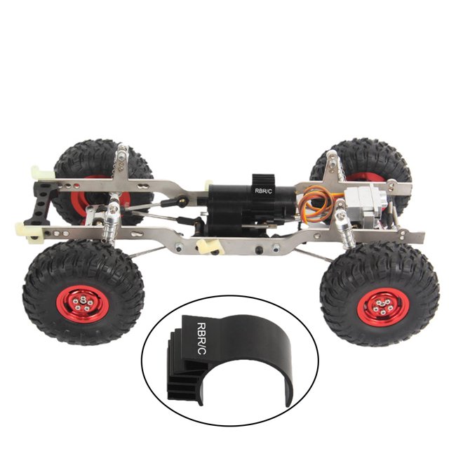 Motor eléctrico sin escobillas cepillado 370 Motor Disipador de calor Disipador de calor Aletas de enfriamiento Motor RC Ventilador HSP HPI negro