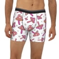 thumbnail image 2 of Rateoe Purple Mushroom Print Men’s Underwear Boxer Briefs Soft Comfortable Underwear Boxer Briefs, Long Leg Briefs,Anti-chafing Boxer Briefs, 2 of 7