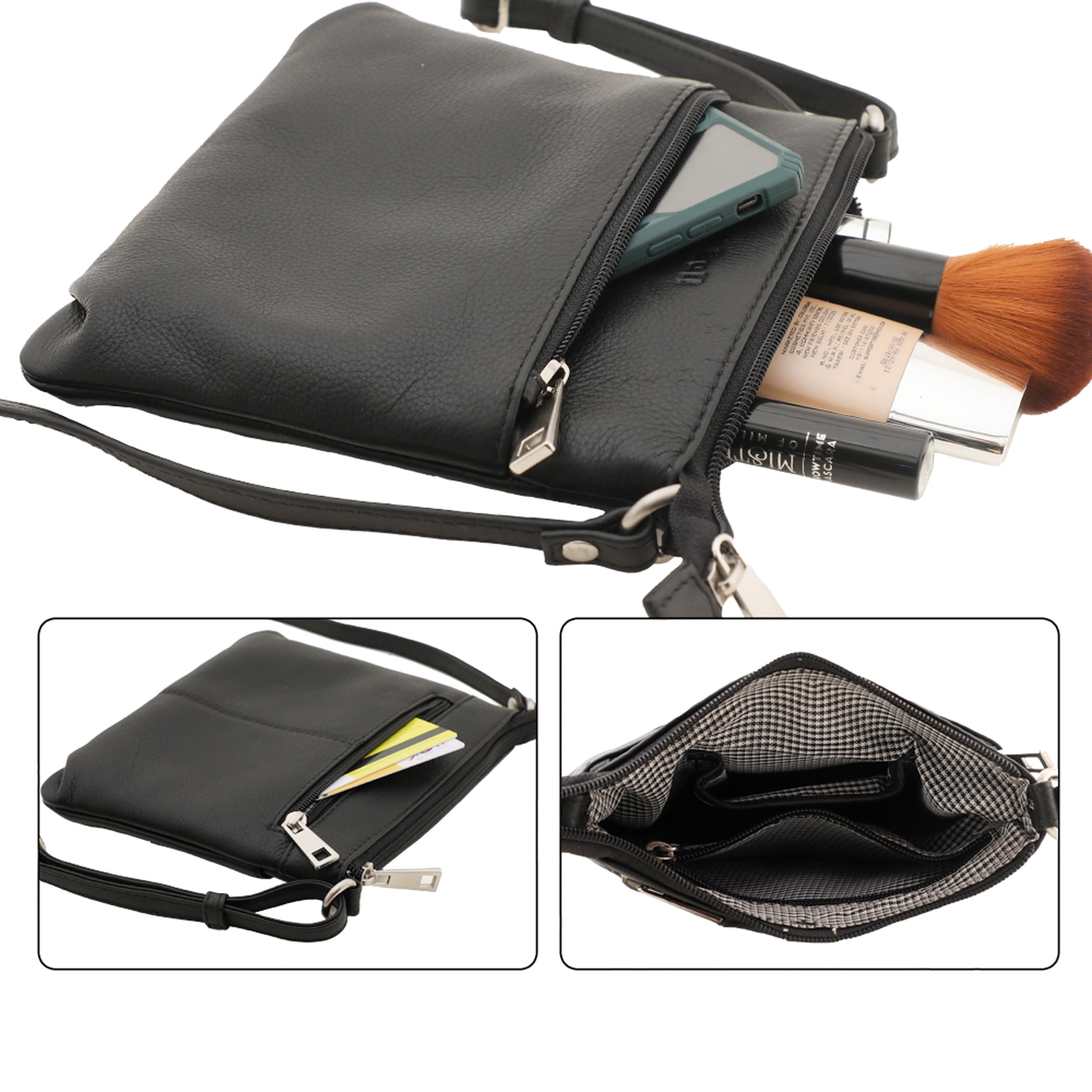 Texan Bull Leather Crossbody Bags For Women-Adjustable Shoulder Strap Women Purses Travel Handbags