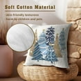 thumbnail image 4 of Christmas Trees Throw Pillow Covers 16x16, 2 Pcs Blue Xmas Trees Winter Pine Forest Farmhouse Decorative Pillow Cases Cushion Cover for Bed Sofa Couch Porch Outdoor Home Decor, 4 of 5