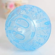 Walbest Hamster Exercise Ball, 3.9inch Transparent Hamster Running Wheel Mini Running Activity Exercise Ball for Dwarf Hamster, Small Animals Cage Accessories for Small Animal Pet Rat Mice (Blue)