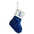 thumbnail image 2 of BLTIBY 9 inches Personalized Sequin Christmas Stocking with 26 Letter, Blue Initial Monogram Embroidered Xmas Stockings for Family Party Fireplace Tree Decoration L One Size, 2 of 3