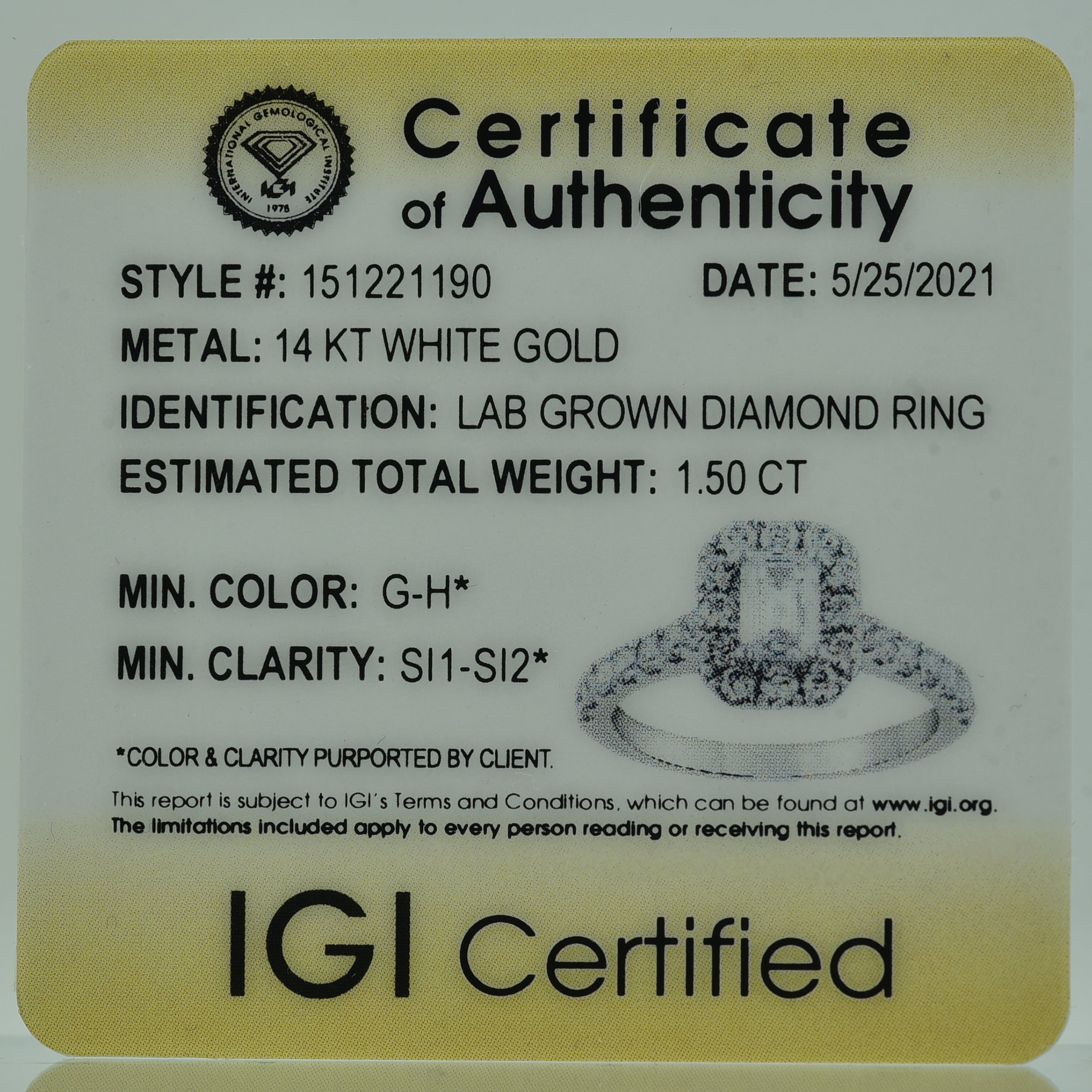 Unique Moments 1.50 ct Lab Grown Diamond Halo Emerald Engagement Ring in 14K White Gold