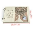thumbnail image 3 of Wooden Guest Book Wedding Reception Exquisite Romantic Guest Guest Book Wedding Reception Sign in Book Adornment Container Writing Pad for Storage Decoration, 3 of 6