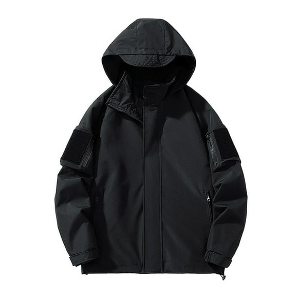 Men's Thin Fall Outdoor Windbreaker Slim Fitting Long Sleeved Hooded Sun Protection Suit Outdoor Sprinter Coat