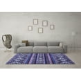 thumbnail image 3 of Ahgly Company Indoor Rectangle Abstract Blue Modern Area Rugs, 2' x 5', 3 of 4