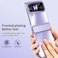 thumbnail image 6 of Allytechgroup Galaxy Z Flip 4 Case, Stylish Plating Slim Fit Cover Hinge Protection Shockproof Anti-Scratch Bumper Rugged Phone Case for Samsung Galaxy Z Flip 4 5G, Purple, 6 of 7